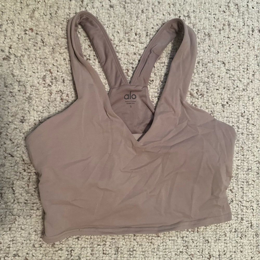 ALO Yoga Airbrush Real Bra Tank, Taupe